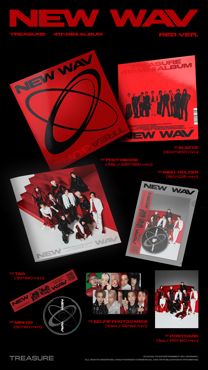 TREASURE - 4TH MINI ALBUM [NEW WAV] (2 VERSIONS)