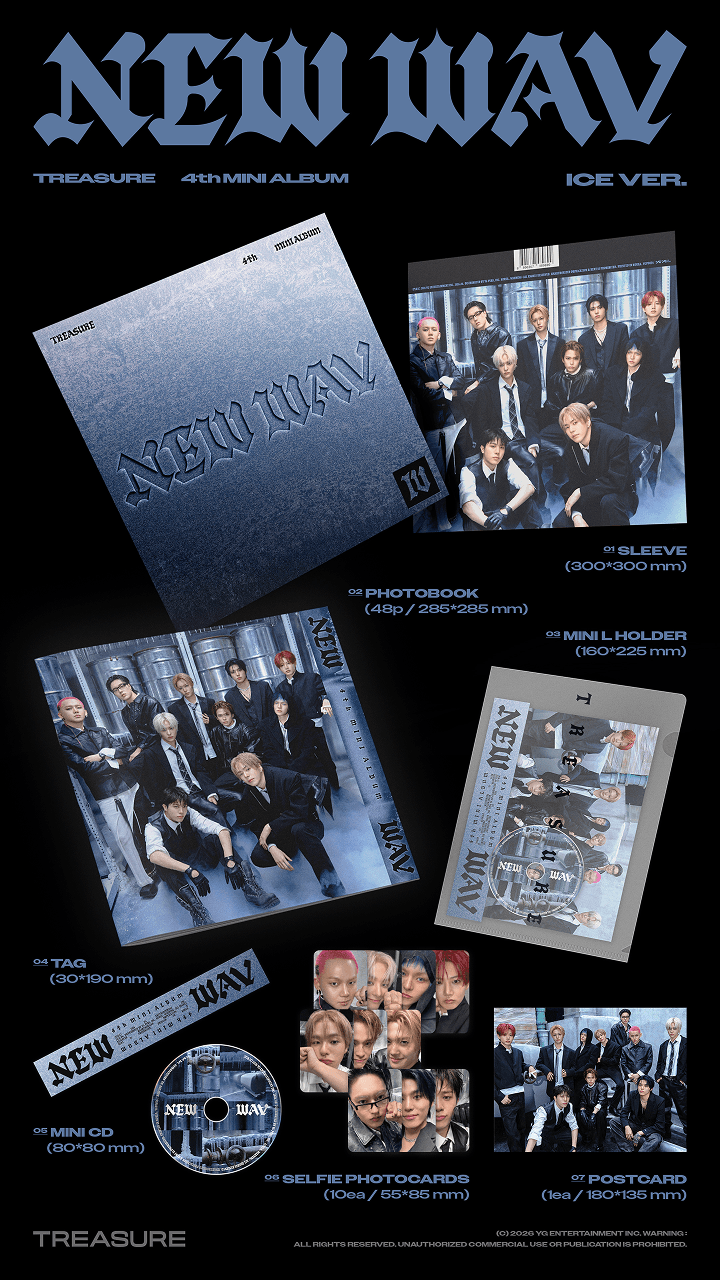 TREASURE - 4TH MINI ALBUM [NEW WAV] (2 VERSIONS)